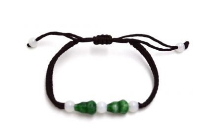 Petit Bracelet en Jade véritable Catégorie B - 2 Wu Lou Petit Bracelet en Jade véritable Catégorie B - 2 Wu Lou