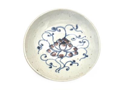 Petite assiette Chinoise en porcelaine 10cm - Fleur