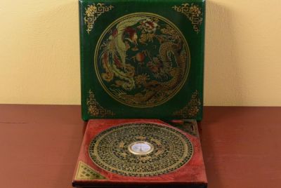 Petite Boussole Feng Shui Verte / Dragon et Phénix Petite Boussole Feng Shui Verte / Dragon et Phénix