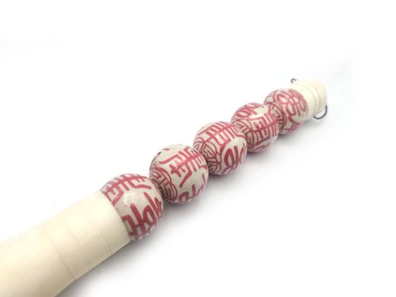 Pinceles Chinos Porcelana Rojo y Blanco 3