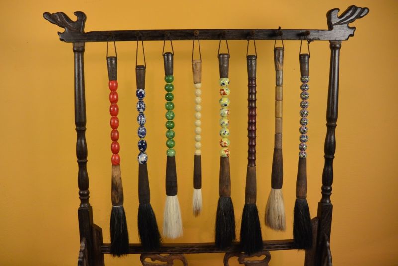 8 Pinsel mit Gross Chinesische Pinselhalter 2