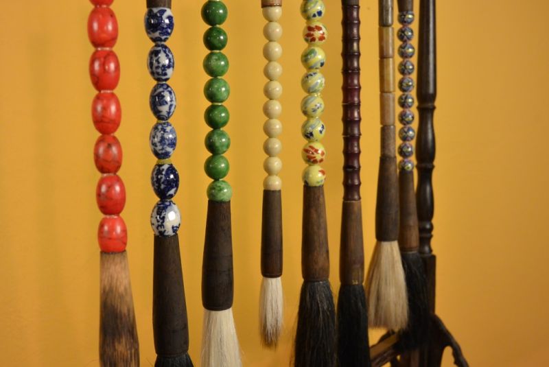 8 Pinsel mit Gross Chinesische Pinselhalter 5