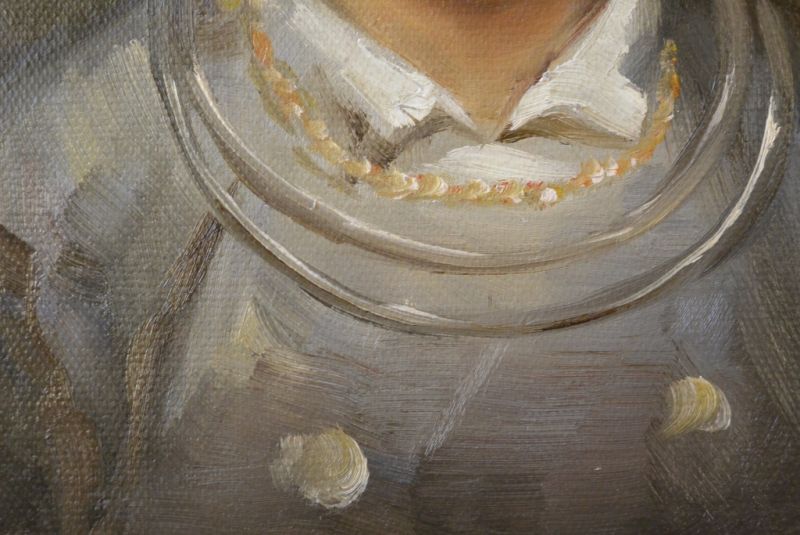 Pintura China al olió Mujer Miao 2 5