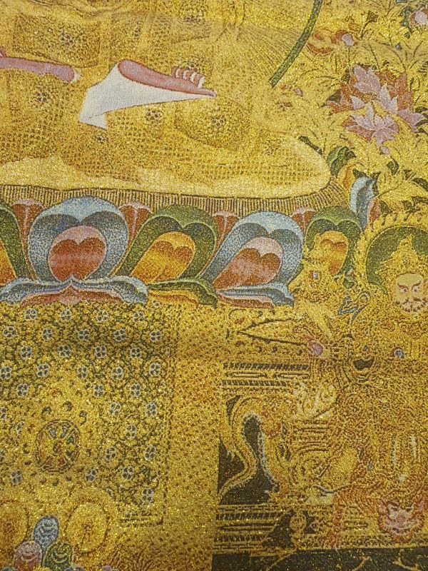 Pintura china - Bordado en seda - Thangka - Buda blanco y dorado 4