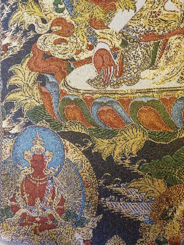 Pintura china - Bordado en seda - Thangka - Tara blanca - Longevidad 3