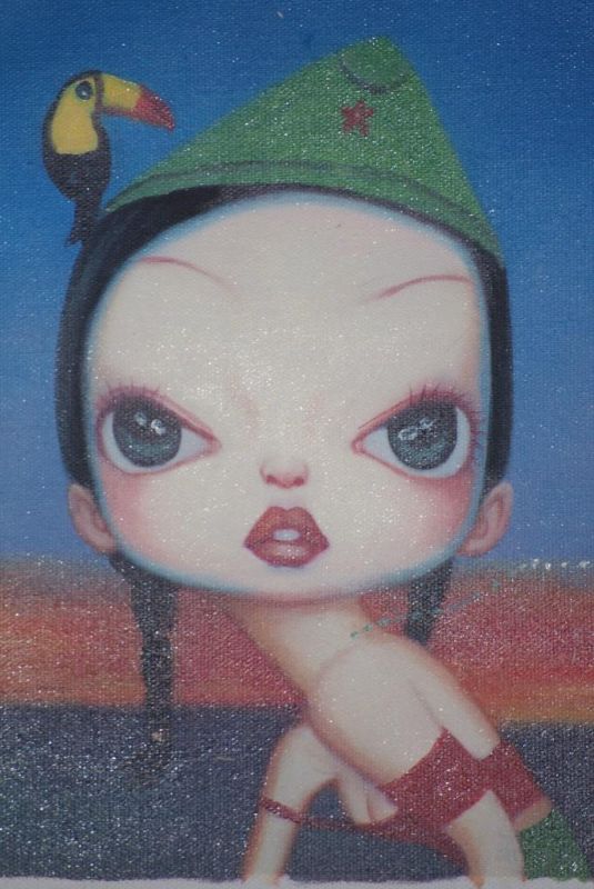 Haga clic en la imagen para ampliar Pintura china moderna sobre lienzo - Pintura al óleo - El aspecto 5 2