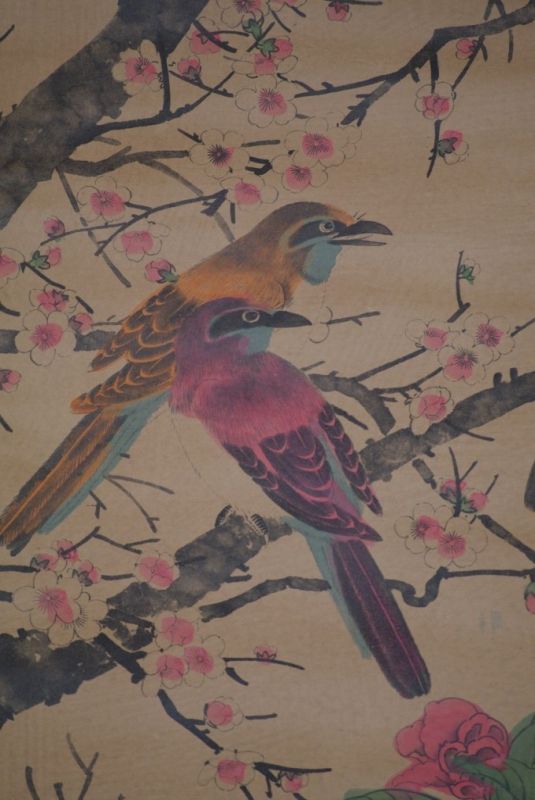 Pintura China Pájaros en Cerezas 4