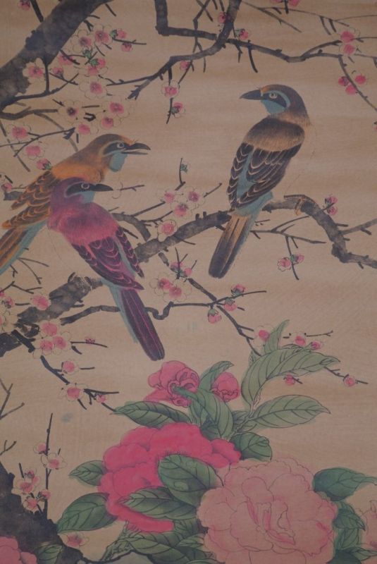 Pintura China Pájaros en Cerezas 5