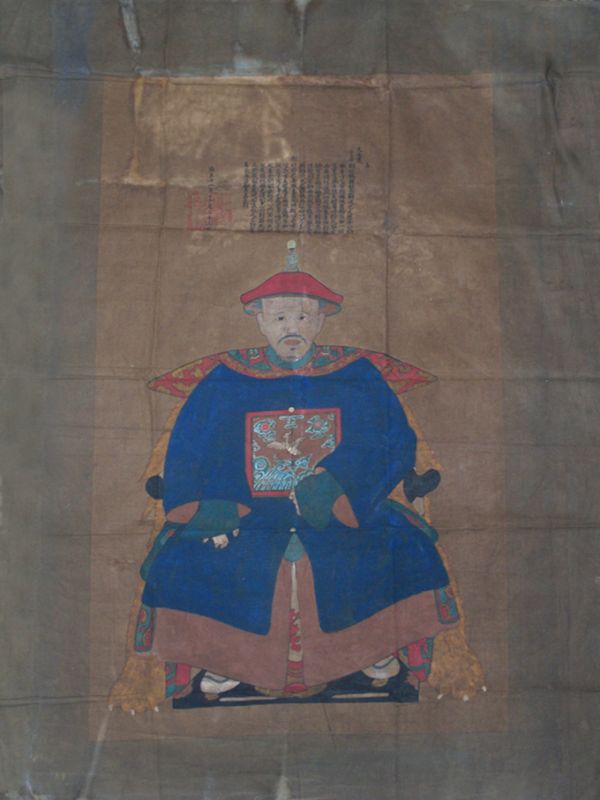 Pintura grande de un dignatario chino (alrededor de 70 años) - Hombre 1