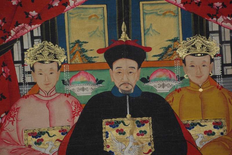 Pintura sobre tela de Emperadores, Ancestros y Dignitarios Chinos 3