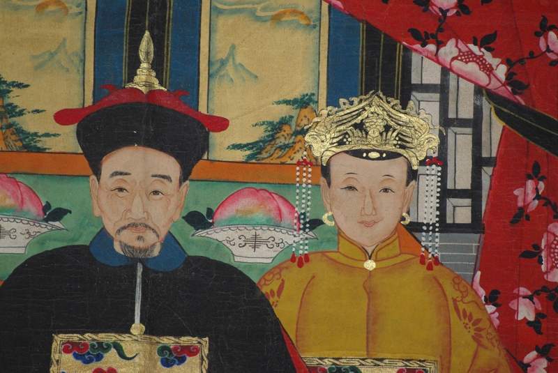 Pintura sobre tela de Emperadores, Ancestros y Dignitarios Chinos 5