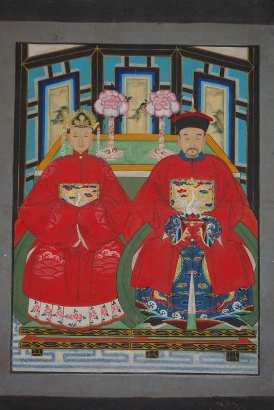 Pintura sobre tela de Emperadores, Ancestros y Dignitarios Chinos 1