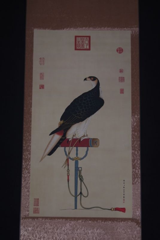 Pinturas Chinas en pergamino águila 1