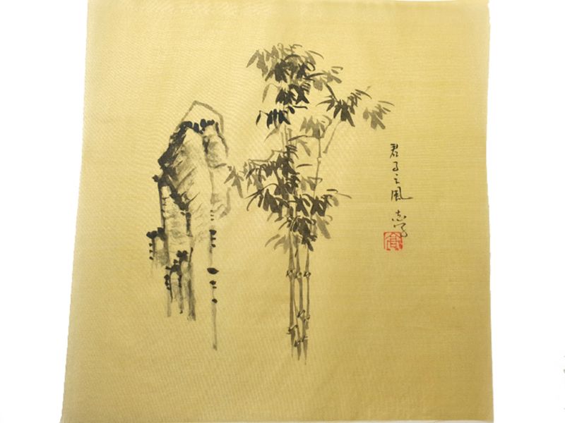 Pinturas Chinasen seda para enmarcar - Paisaje - bambú 1