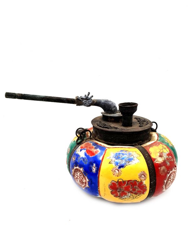 Pipa de agua chino en porcelana - Multicolor 1