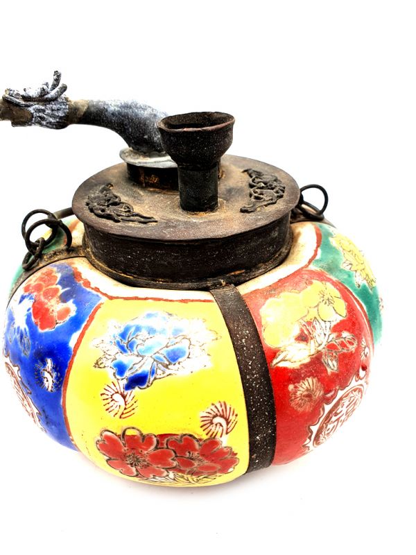 Pipa de agua chino en porcelana - Multicolor 2