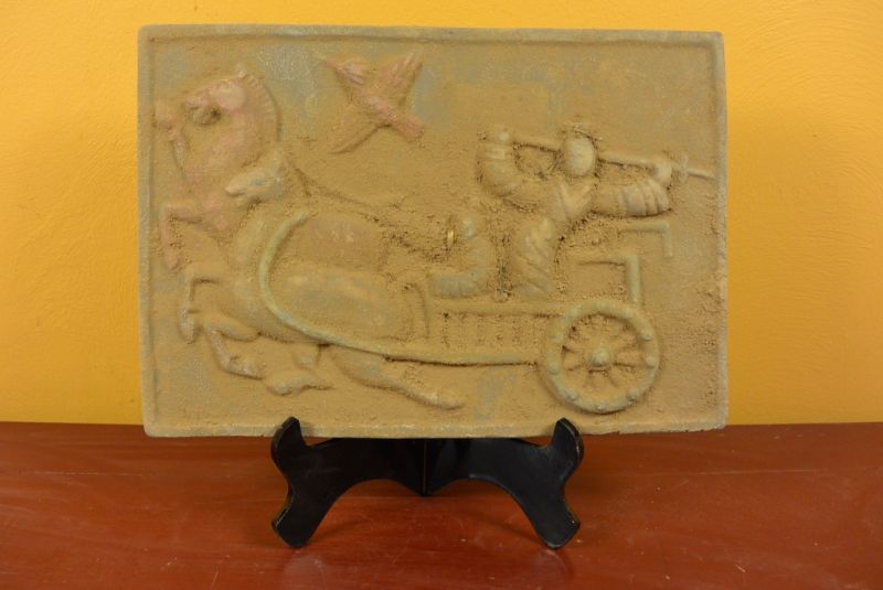 Placa de terracota de China Carro de guerra 1