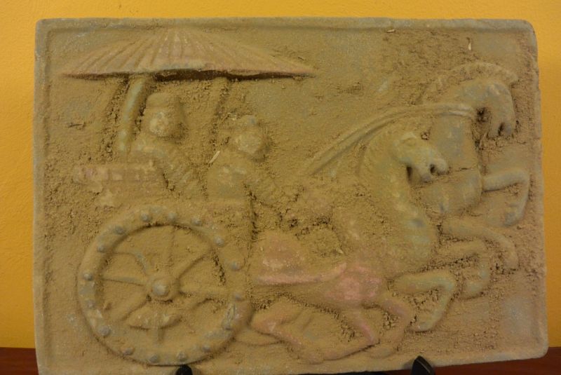 Placa de terracota de China Dinastía Tang 2