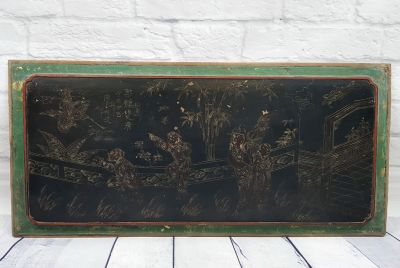 Plaque en bois Chinoise Peinture Le jardin du palais Plaque en bois Chinoise Peinture Le jardin du palais