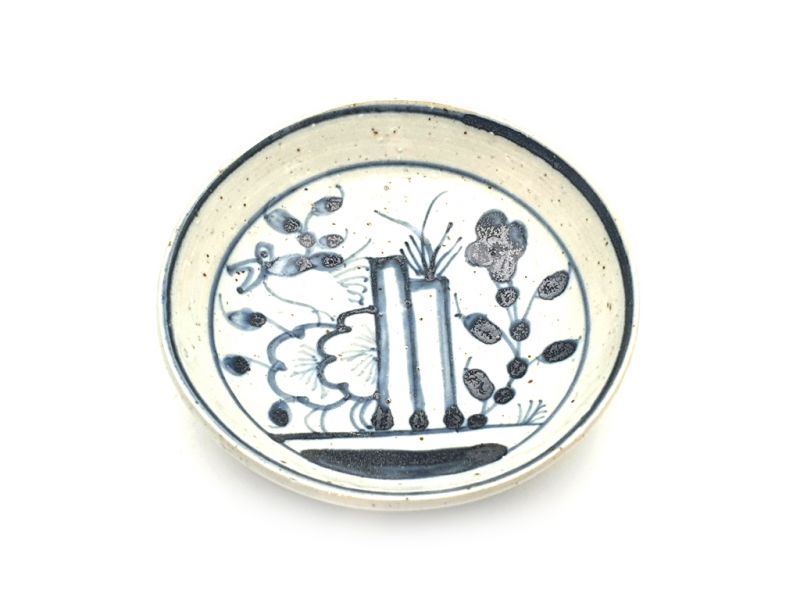 Plato pequeño de porcelana china 10cm - El jardín chino - flores 2