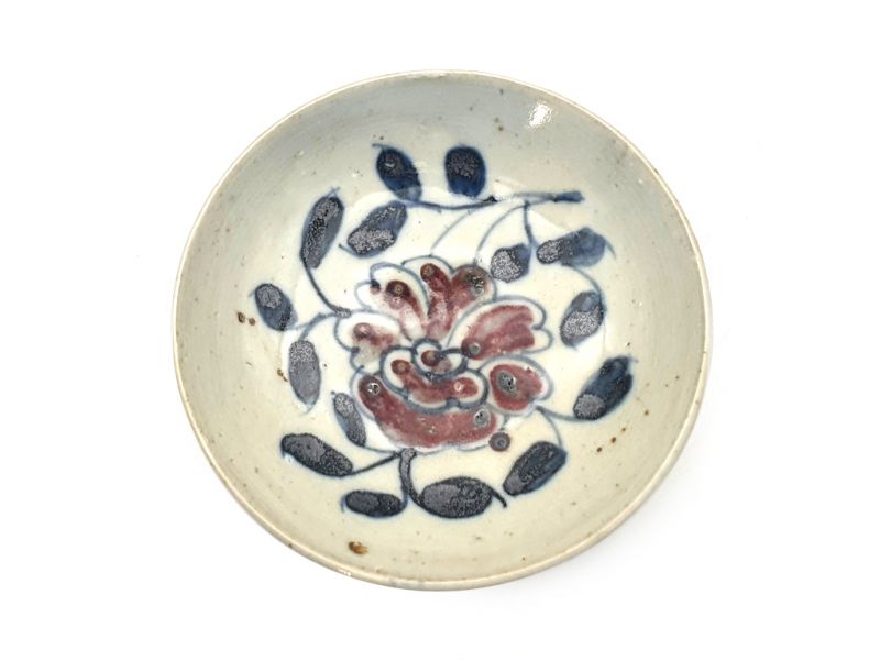 Plato pequeño de porcelana china 10cm - flor y hojas 1