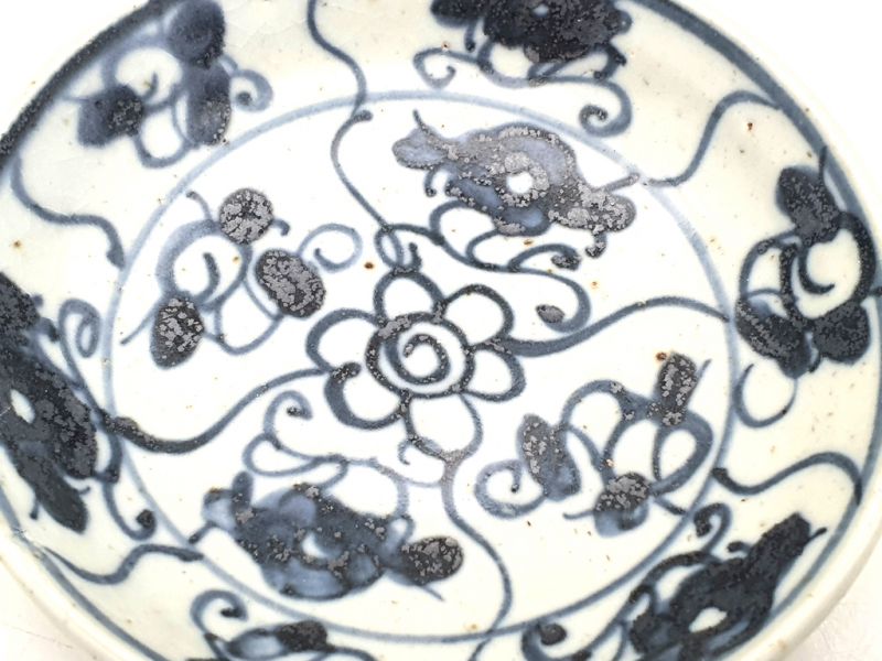 Plato pequeño de porcelana china 10cm - flores chinas 3
