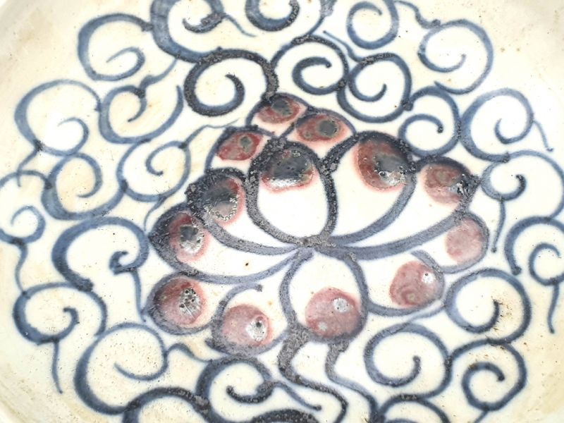 Plato pequeño de porcelana china 13cm - Flor 3