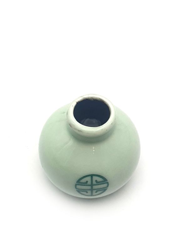 Porcelain bottle - Chinese Liquid Ink - 10ml - Celadon green pot - Superior quality ink 3
