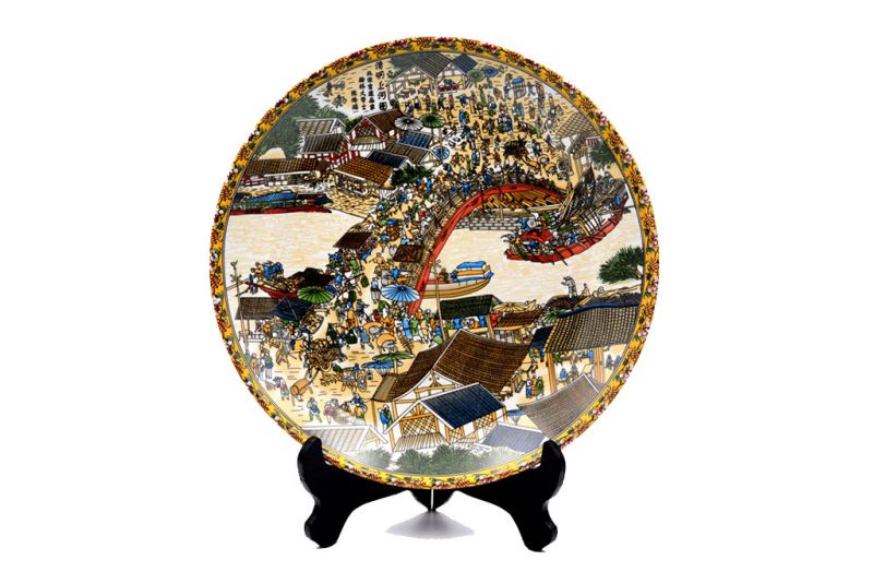 Porcelain plate Chinese City 1