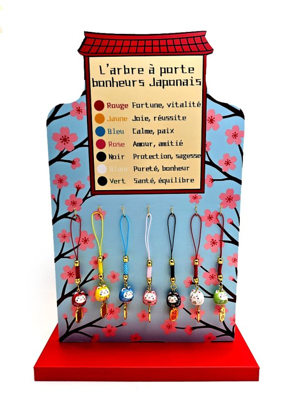 Cliquez sur la vignette pour agrandir et survolez la photo pour zoomer Porte-bonheur Japonais - Maneki-neko suspendu - Jaune: Joie et réussite 5