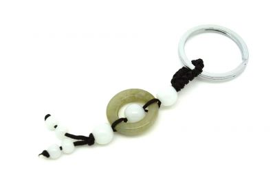 Porte Clés en Jade Cercle Feng Shui