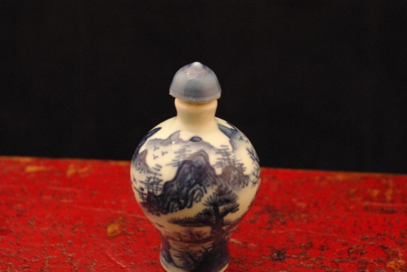Porzelan Schnupftabakflasche Chinesische Landschaft 2