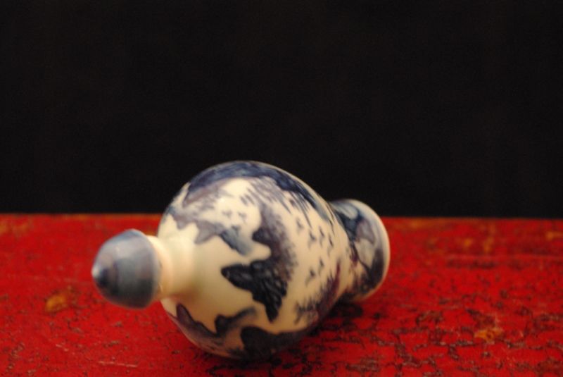 Porzelan Schnupftabakflasche Chinesische Landschaft 5