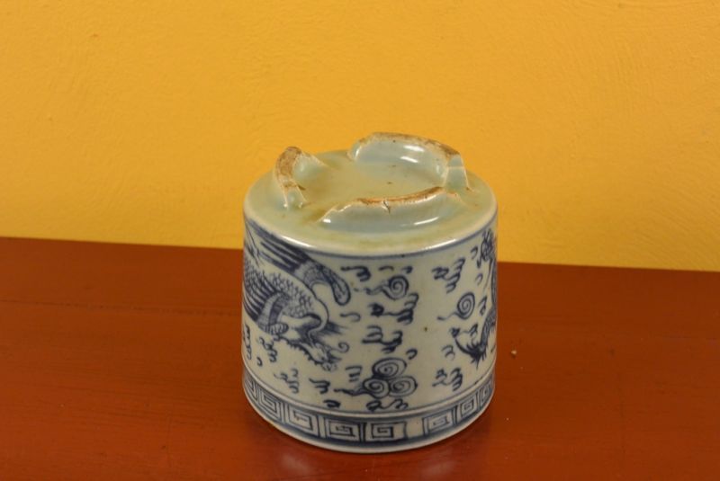 Porzellan Schale aus China Drache und Phönix 4