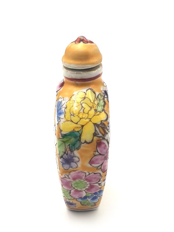 Porzellan Schnupftabakflasche Bunte Blumen 2 2