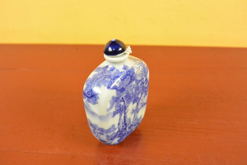Porzellan Schnupftabakflasche Chinesisch Wald 2 4