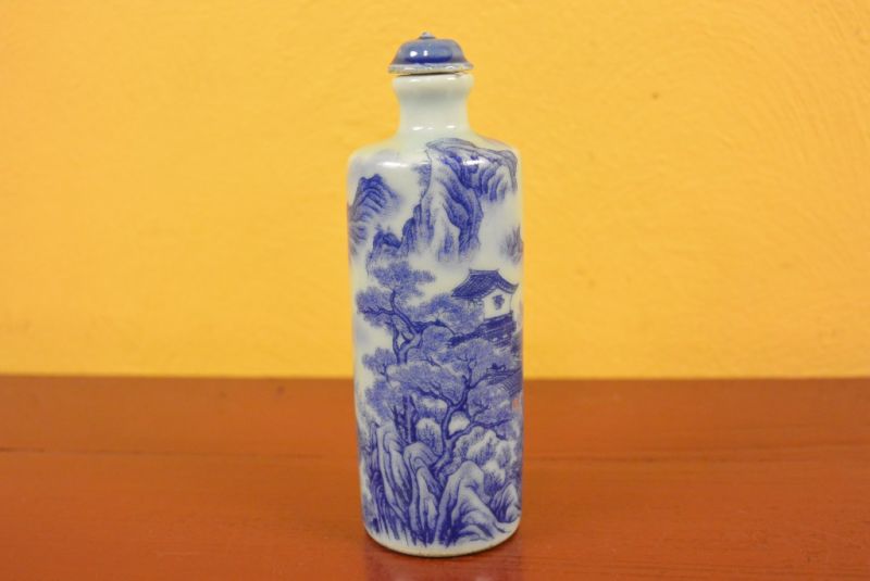Porzellan Schnupftabakflasche chinesische Landschaft 2 3