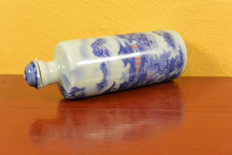 Porzellan Schnupftabakflasche chinesische Landschaft 2 4