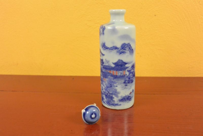 Porzellan Schnupftabakflasche chinesische Landschaft 2 5