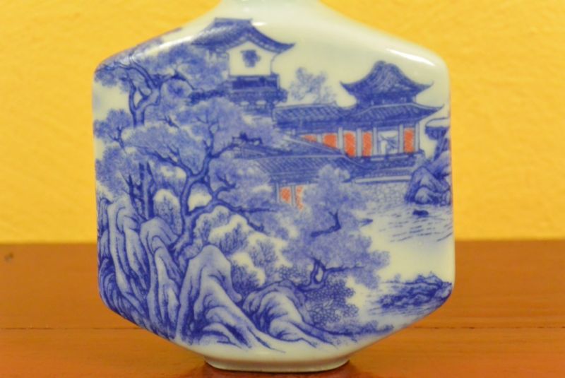 Porzellan Schnupftabakflasche chinesische Landschaft 3 2