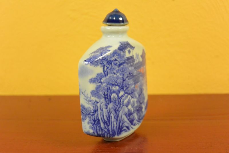 Porzellan Schnupftabakflasche chinesische Landschaft 3 3