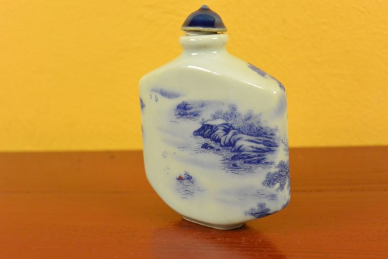 Porzellan Schnupftabakflasche chinesische Landschaft 3 4