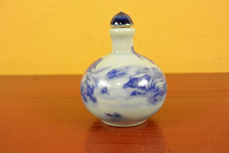 Porzellan Schnupftabakflasche chinesische Landschaft 4 2