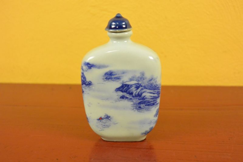 Porzellan Schnupftabakflasche chinesische Landschaft 5 3