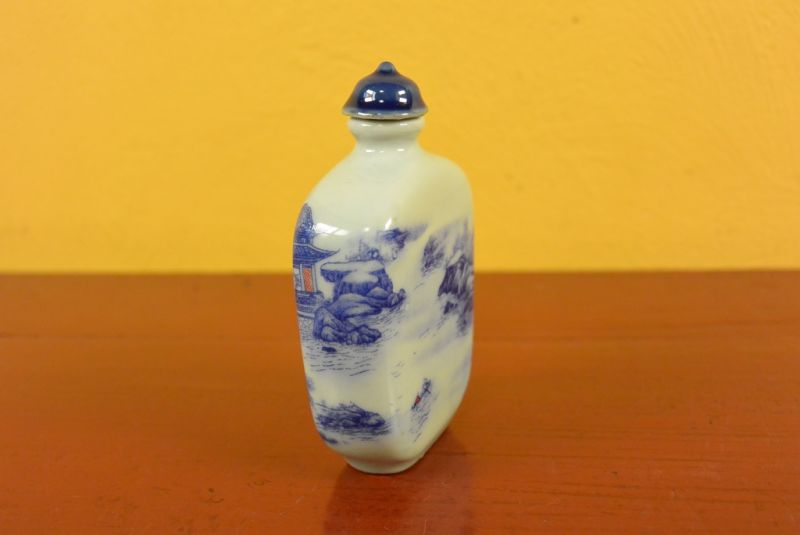 Porzellan Schnupftabakflasche chinesische Landschaft 5 4