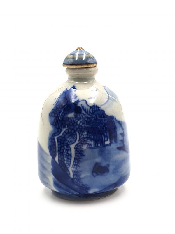 Porzellan Schnupftabakflasche - chinesische Landschaft 6 2