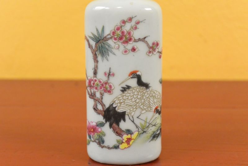 Porzellan Schnupftabakflasche Kraniche 2 2