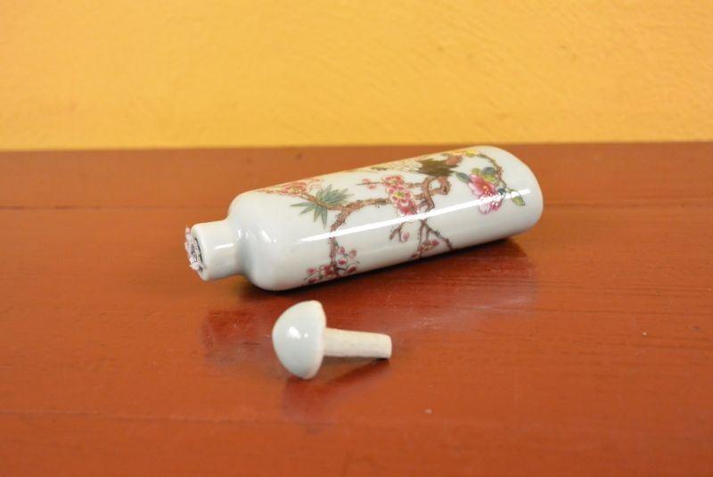 Porzellan Schnupftabakflasche Kraniche 2 5