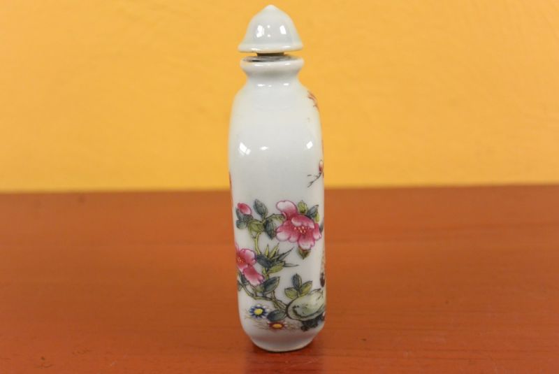 Porzellan Schnupftabakflasche Kraniche 3