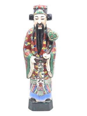 Porzellan Statuen aus China Die drei Sterne des Glücks – Gott Fu Xing